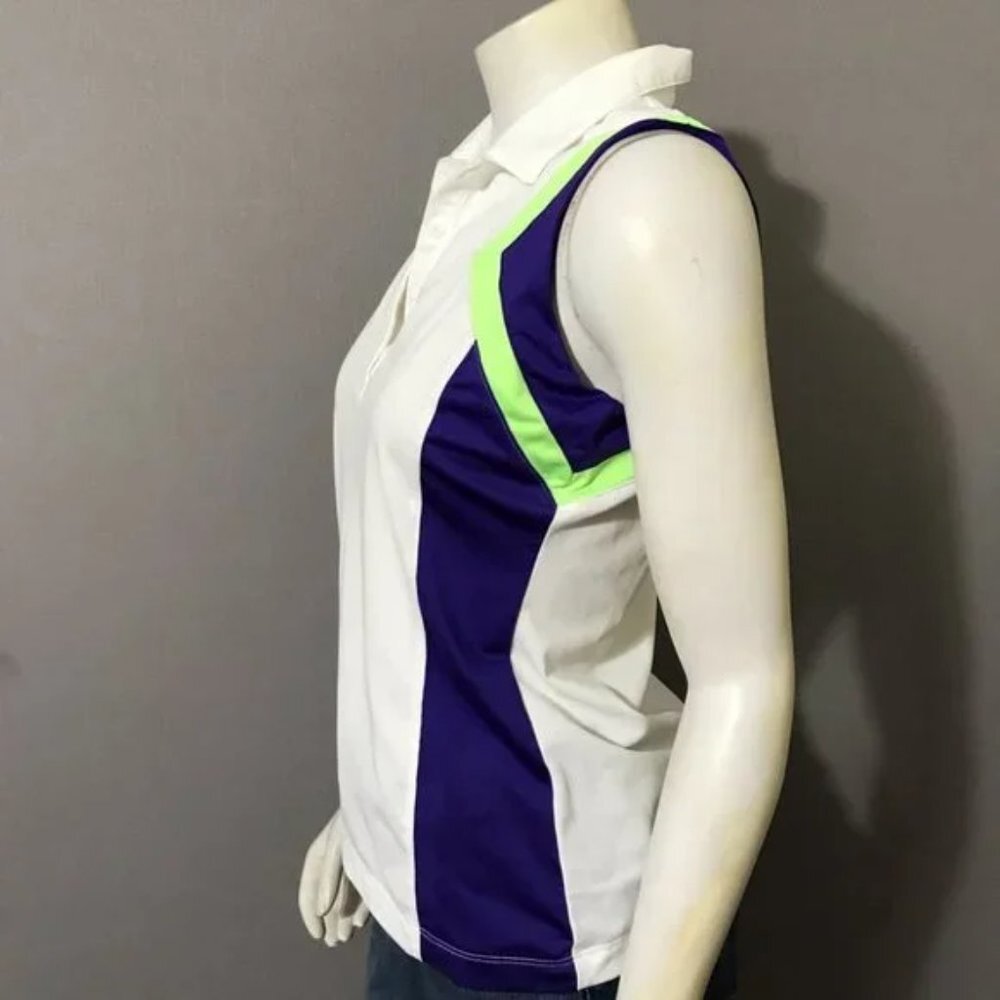 SOLDāāā Sport Womens Golf White Sleeveless Top Sz-Small - Picture 5 of 9